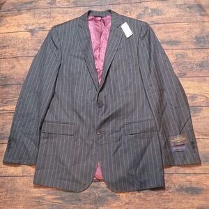 Brooks Brothers Regent Brooksgate Vitale Barberis Canonico 40L 100% Wool Black